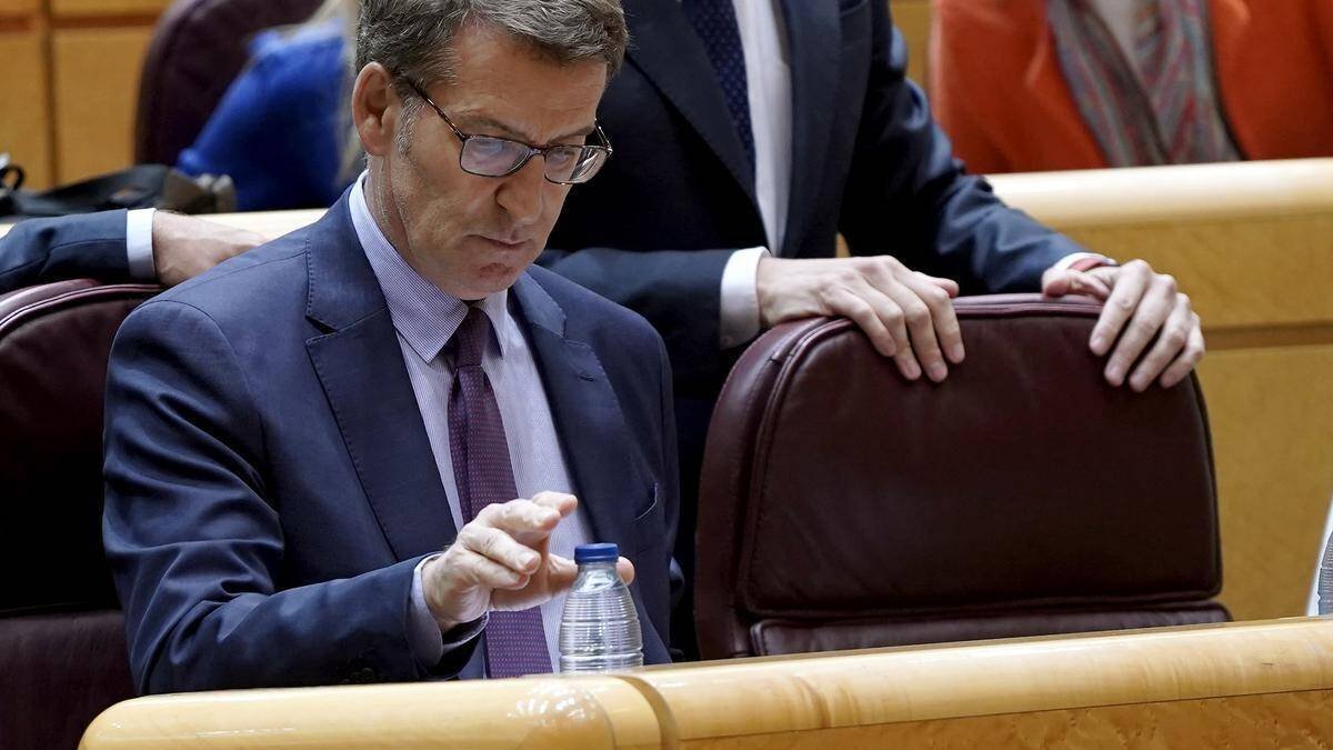 Feijóo, este martes en el Senado.