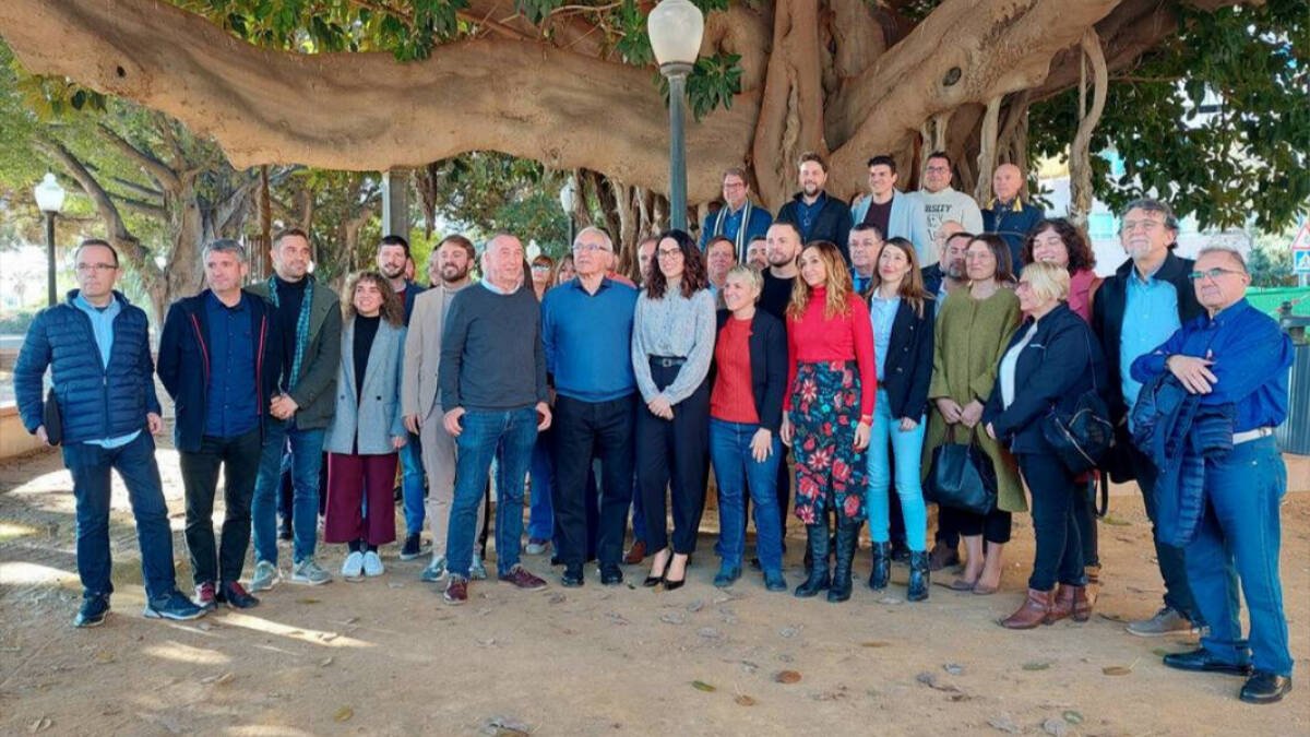Ribó en Alicante con Aitana Mas y otros dirigentes de Compromís