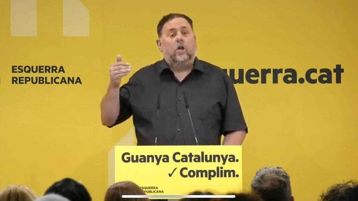 Oriol Junqueras, en el acto de hoy de ERC