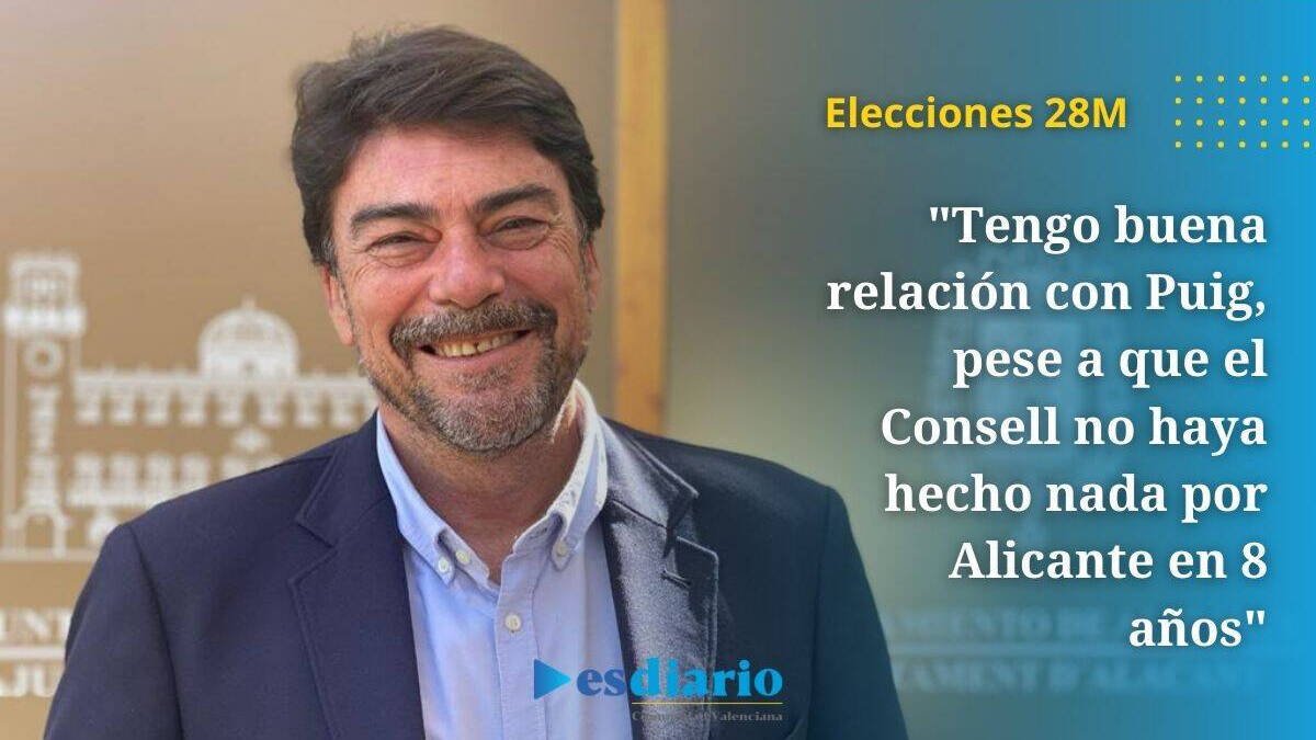 Entrevista al alcalde de Alicante y candidato popular a la reelección, Luis Barcala