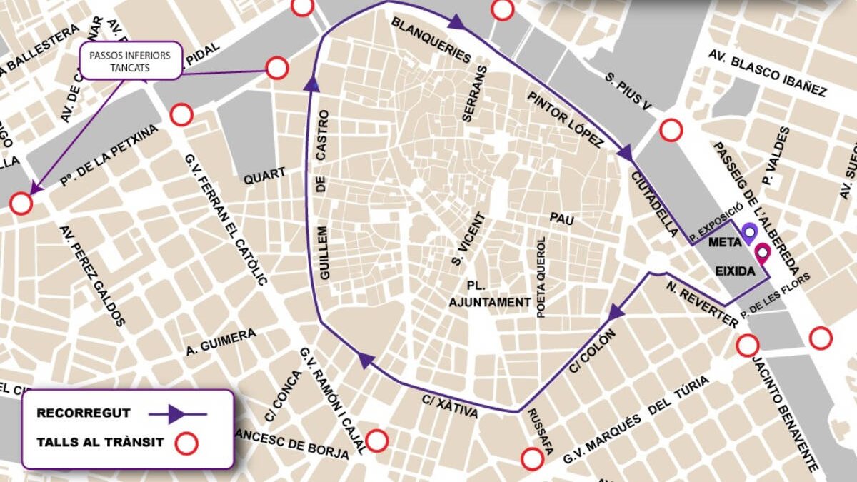 Itinerario de la marcha.