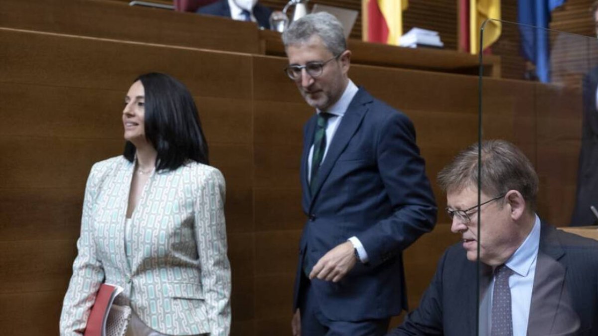 Ximo Puig, Rebeca Torró y Arcadi España.