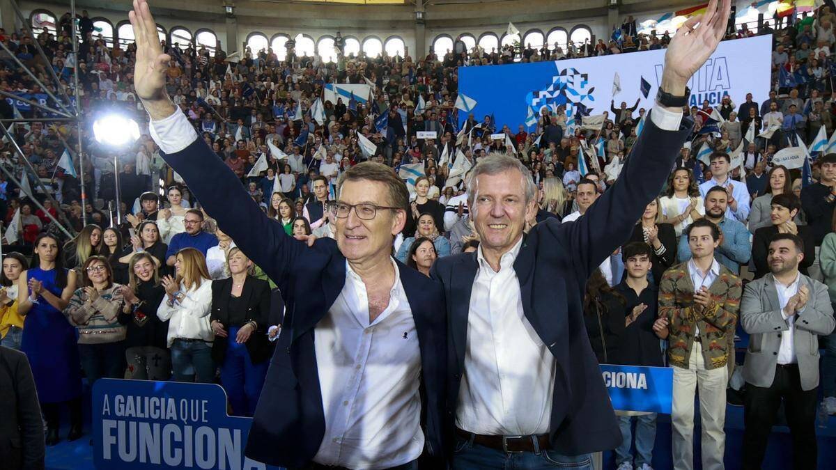 Feijóo y Rueda, en el acto de esta tarde