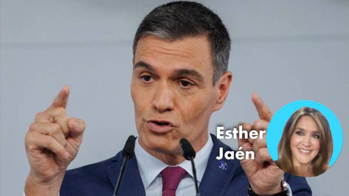 De fondo, Pedro Sánchez, presidente del Gobierno