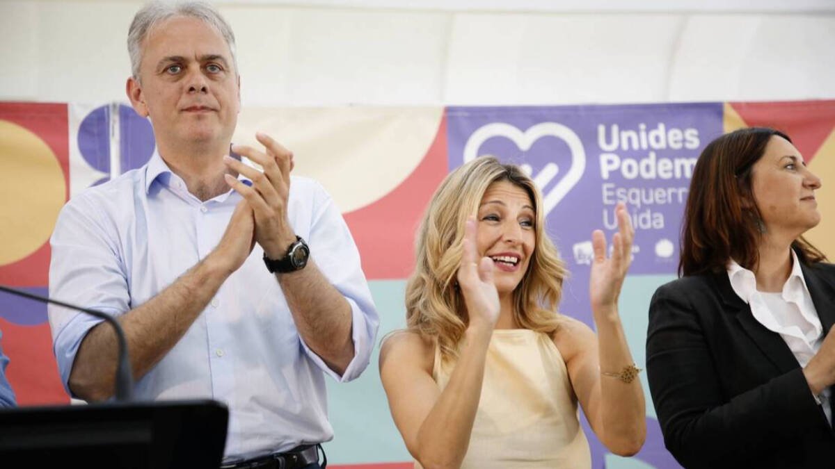 Héctor Illueca, Yolanda Díaz i Rosa Pérez a Alacant