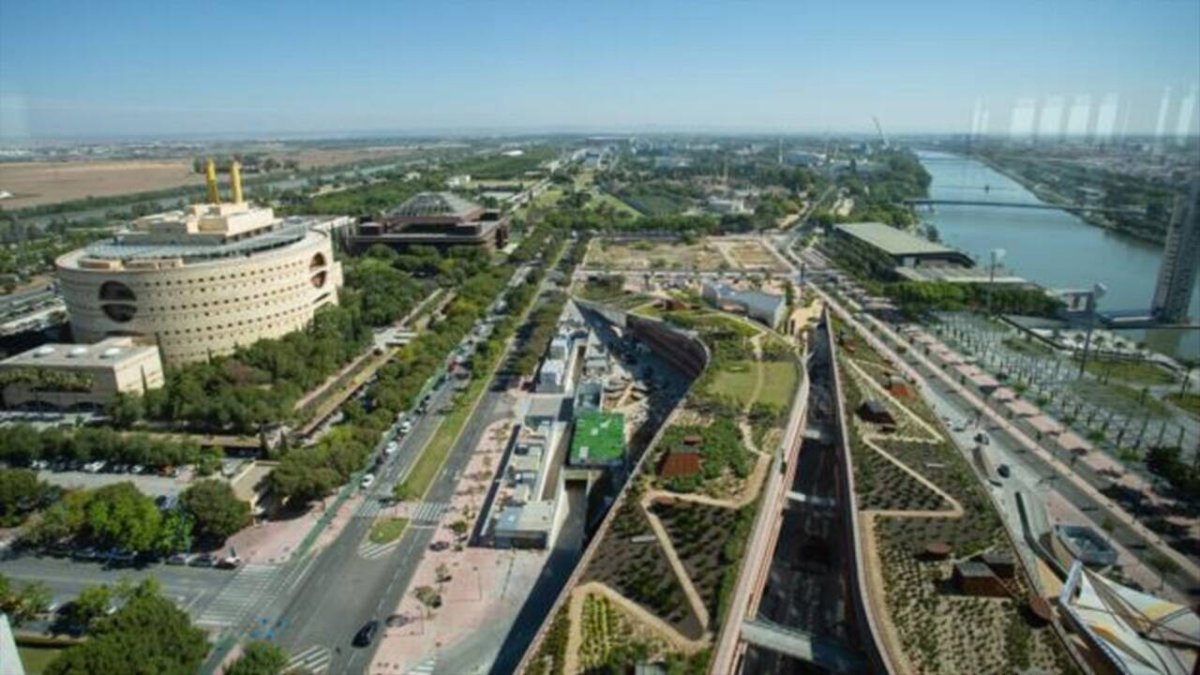 Imagen de la Isla de la Cartuja, en Sevilla.