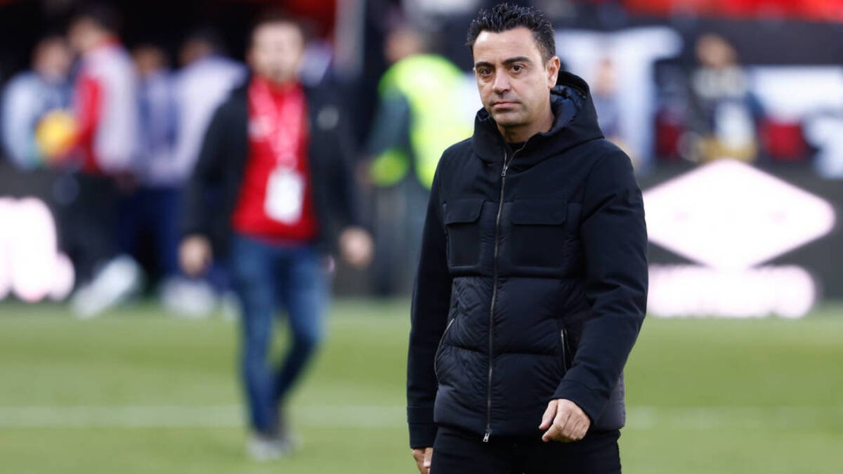 Xavi Hernández, durante un partido del Barcelona.