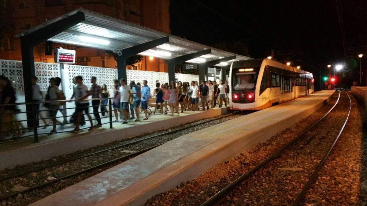 Tram nocturno Alicante