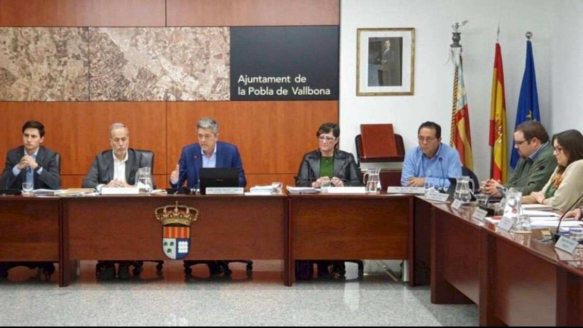 Gobierno de la Pobla de Vallbona en un pleno