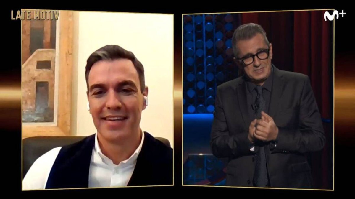Pedro Sánchez, interviniendo en uno de los programas de Andreu Buenafuente.