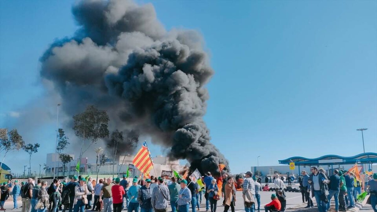 Protesta de agricultores en Castellón