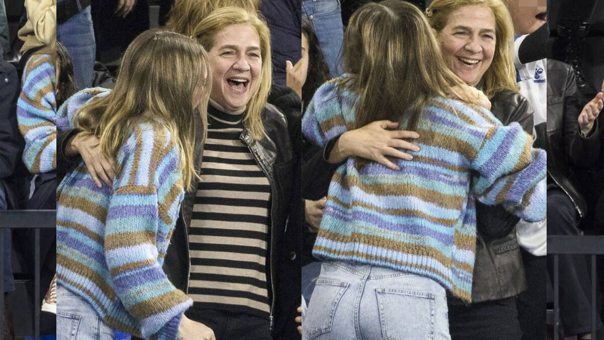 La Infanta Cristina y Johanna Zott en un partido de Pablo Urdangarin.