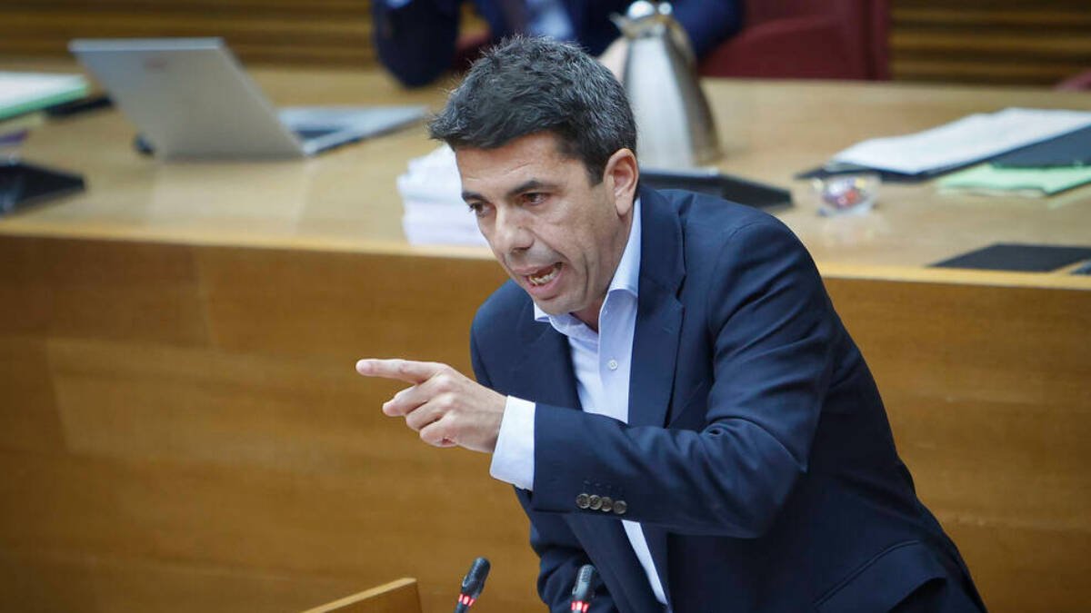 Carlos Mazón en Les Corts.