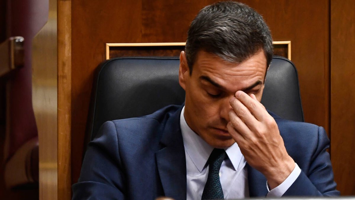 Pedro Sánchez, presidente del Gobierno, en el Congreso