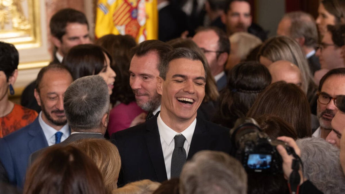 Pedro Sánchez durante el día de la Constitución