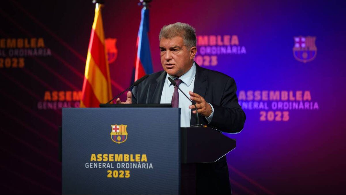 Joan Laporta, durante un acto del Barcelona.