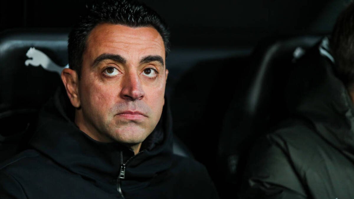Xavi Hernández, durante un partido del Barcelona.