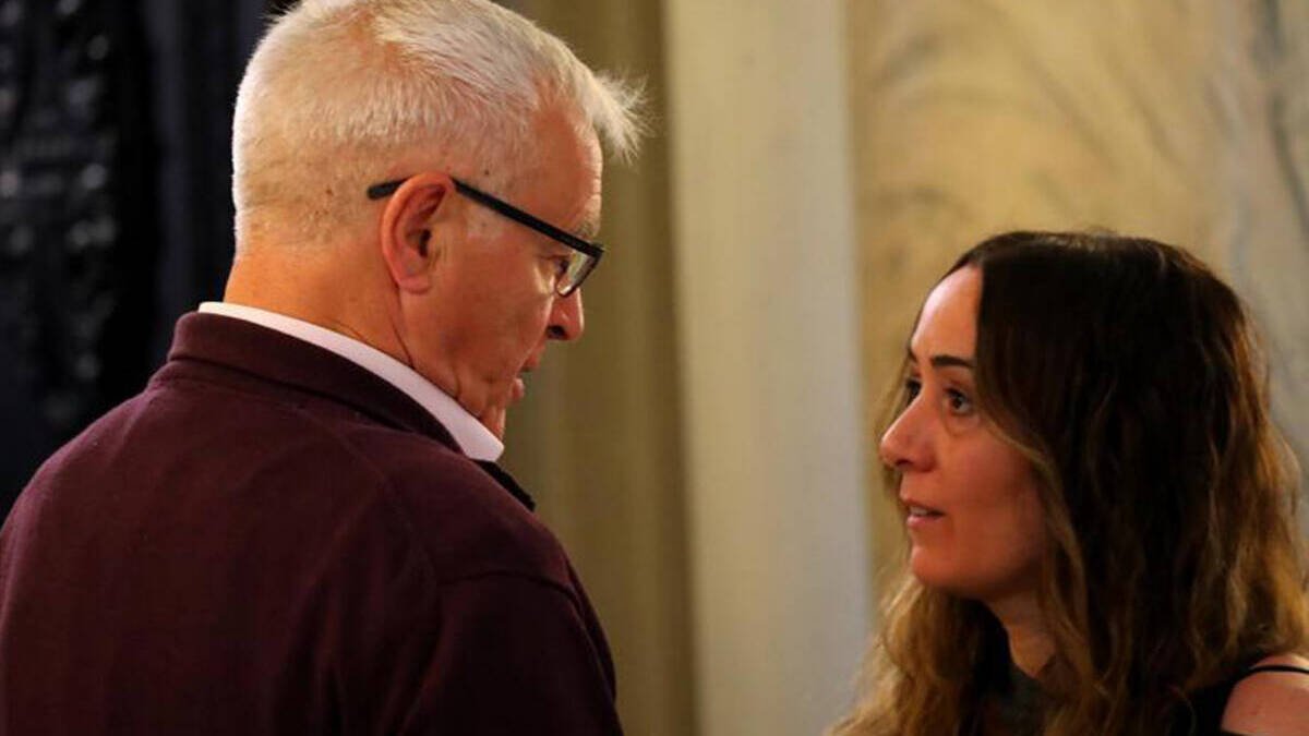 La concejala de Cultura, Gloria Tello, con Joan Ribó
