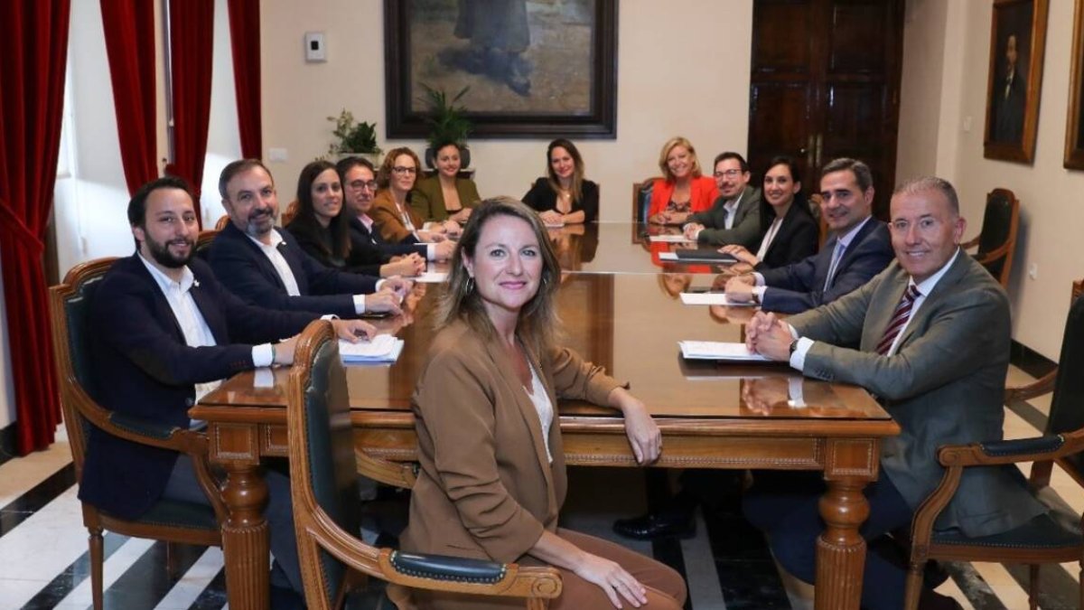 Equipo de gobierno del Ayuntamiento de Castellón, conformado por PP y Vox