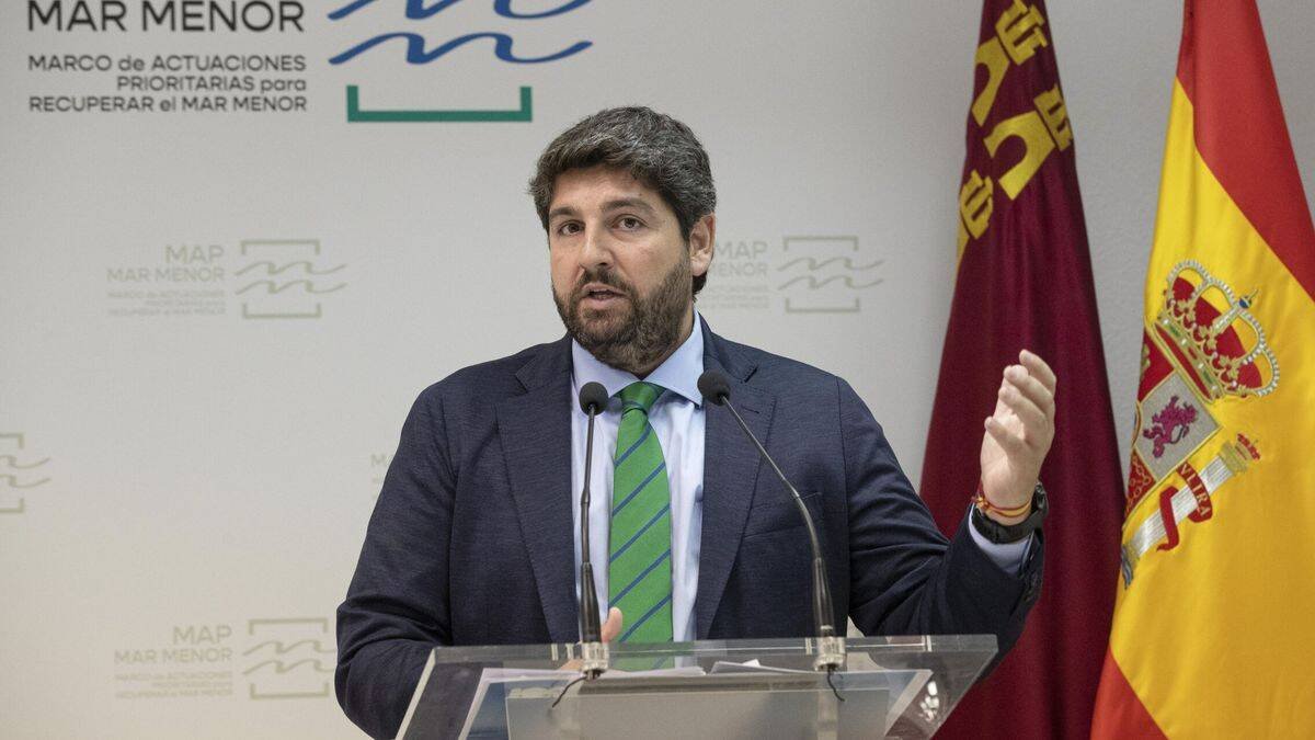 El presidente de Murcia, Fernando López Miras.