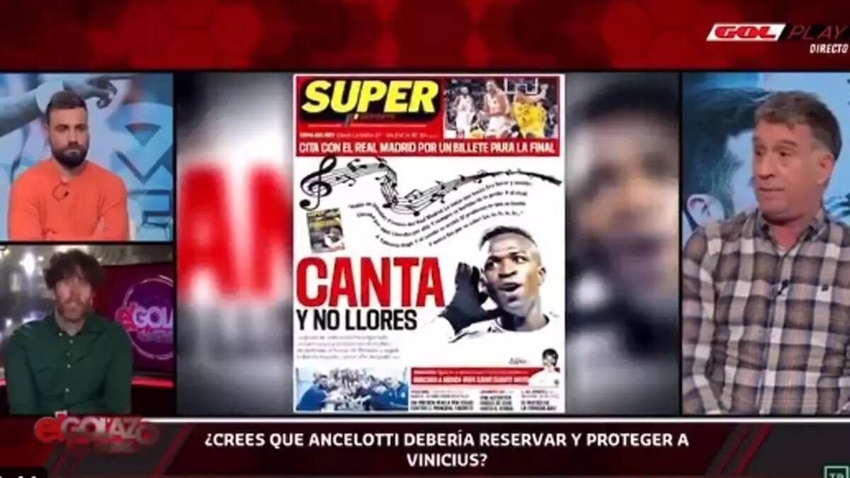 Imagen del momento de la discusión en El Golazo