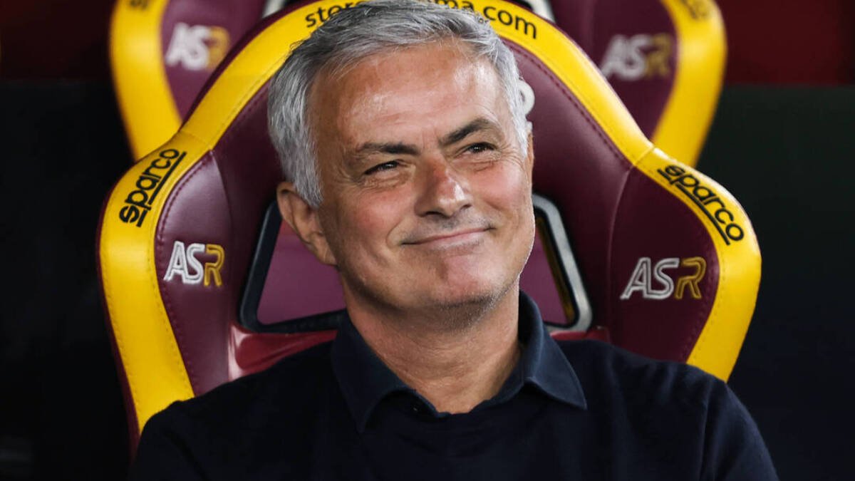 José Mourinho, en un partido de la Roma.