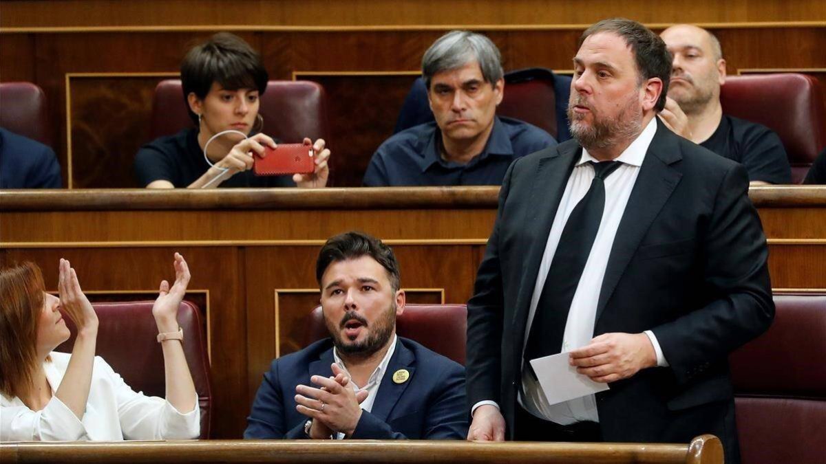 Junqueras, el día que asumió su escaño en el Congreso 