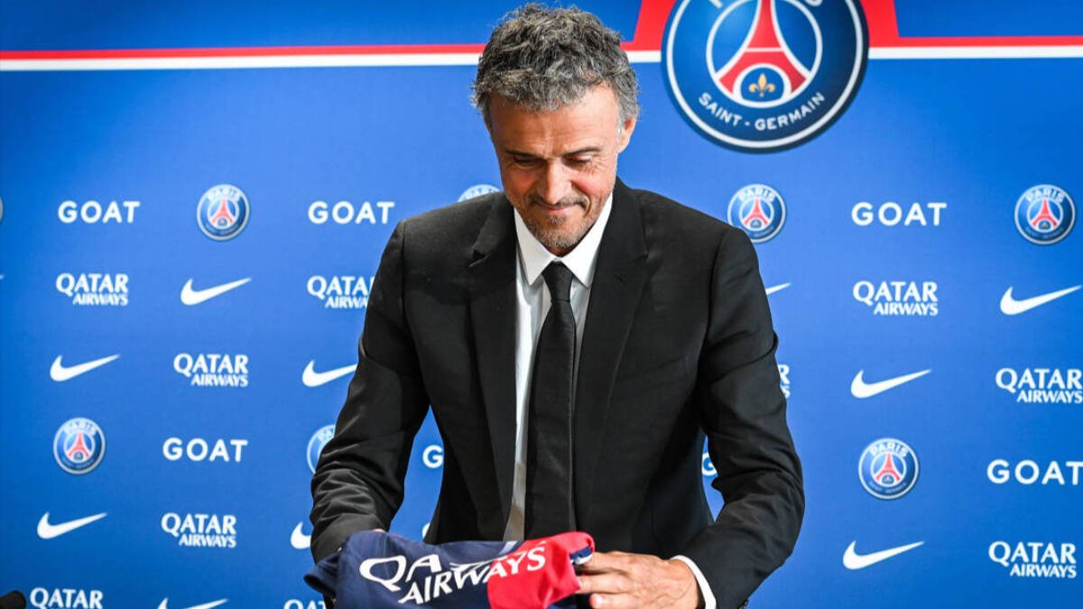 Luis Enrique, en su presentación con el PSG.