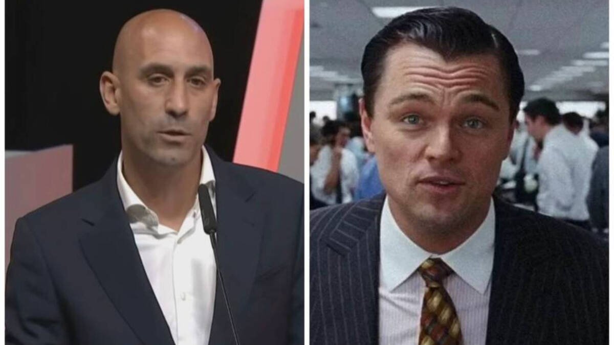Luis Rubiales y Leonardo DiCaprio
