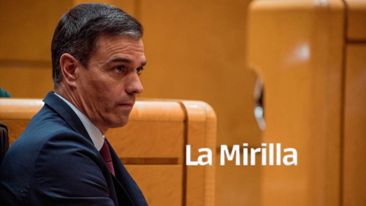 Pedro Sánchez, durante un debate en el Senado.