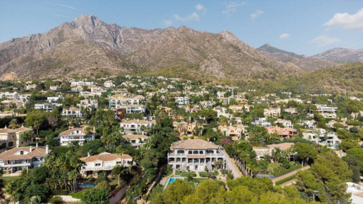 Urbanizaciones de la Milla de Oro de Marbella.