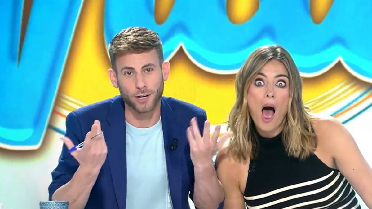 César Muñoz y Sandra Barneda en el plató de