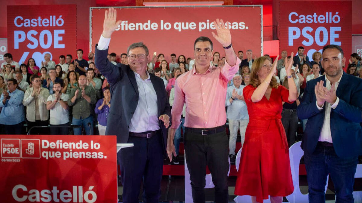 Mitin de Sánchez y Puig en Castellón