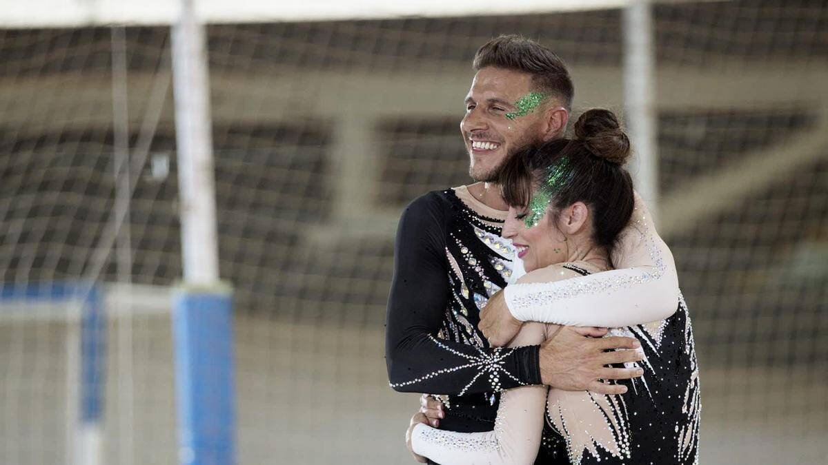 Joaquín lo dio todo con Almudena Cid en El Novato.