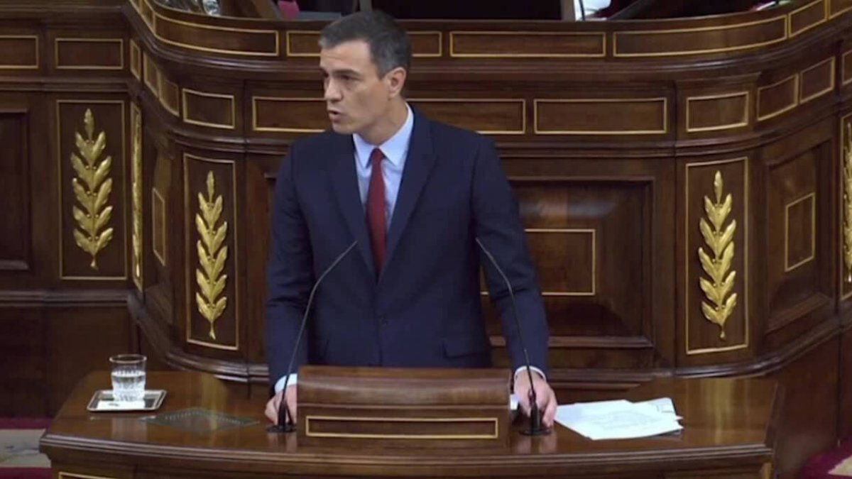 Pedro Sánchez en la investidura