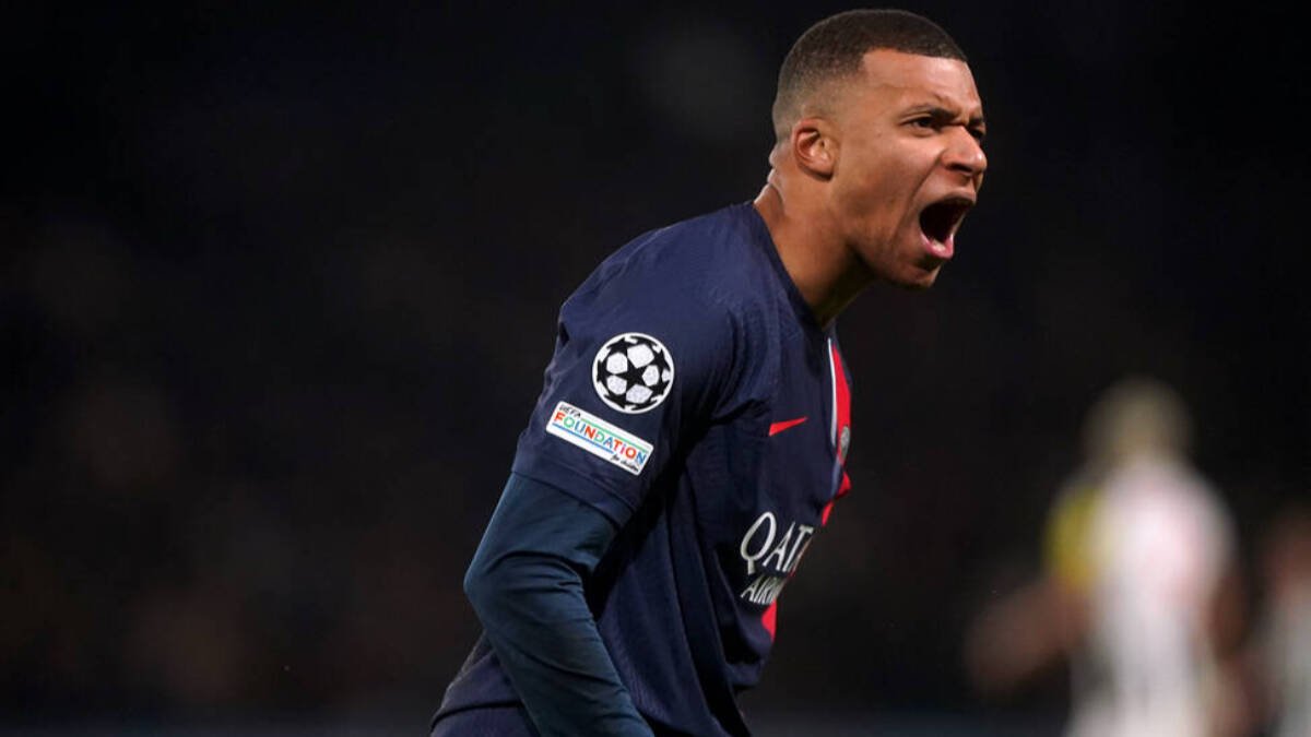 Kylian Mbappé, durante un partido del PSG.