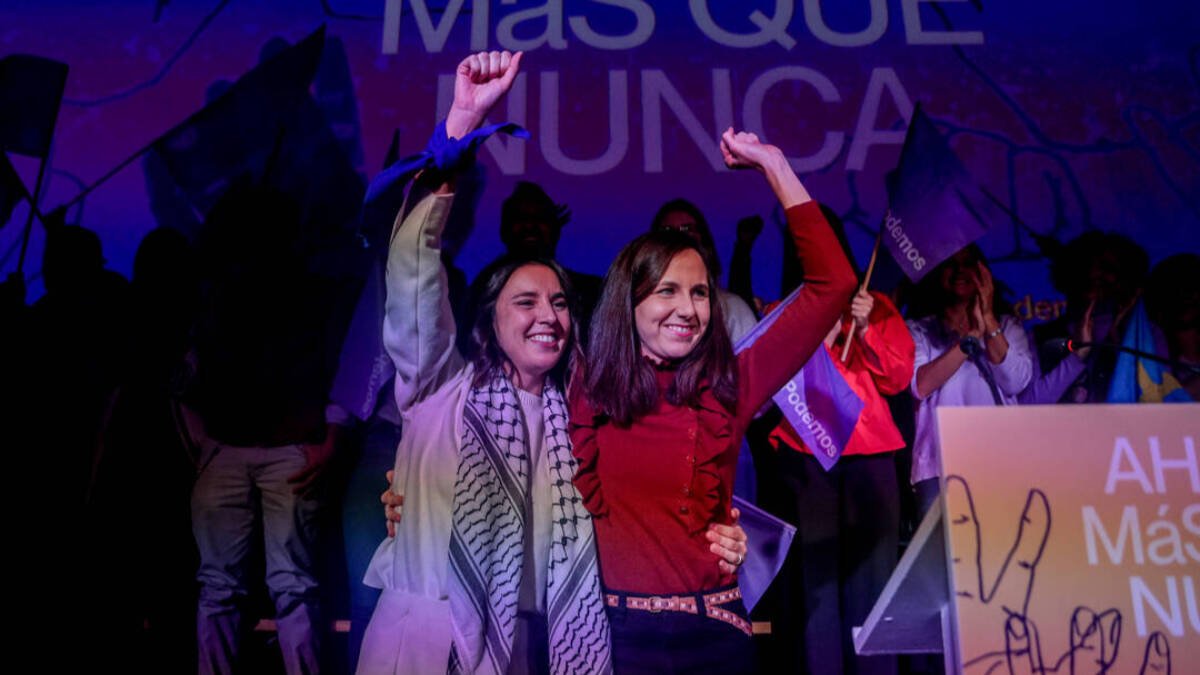 Irene Montero, el sábado, en el acto en el que Podemos desveló que podría ser su cabeza de lista para las europeas.