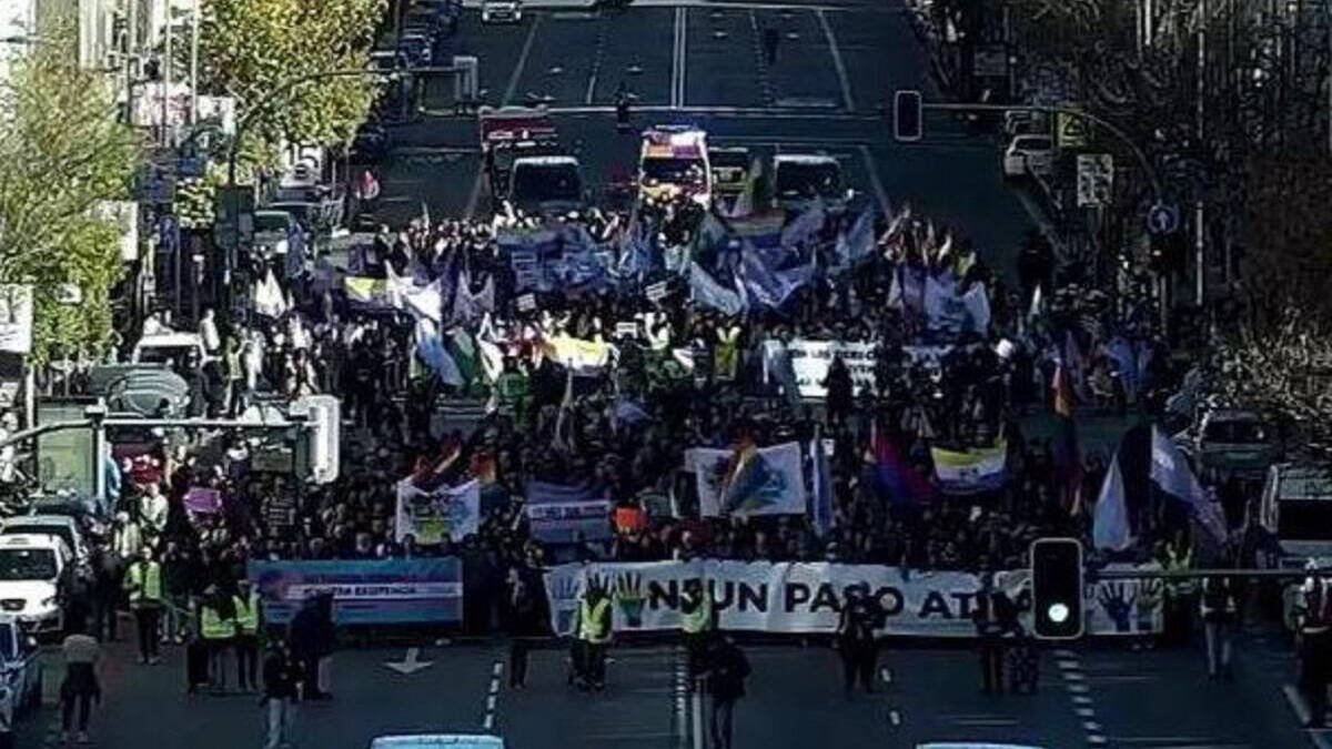 Manifestación de la izquierda LGTBI contra Ayuso