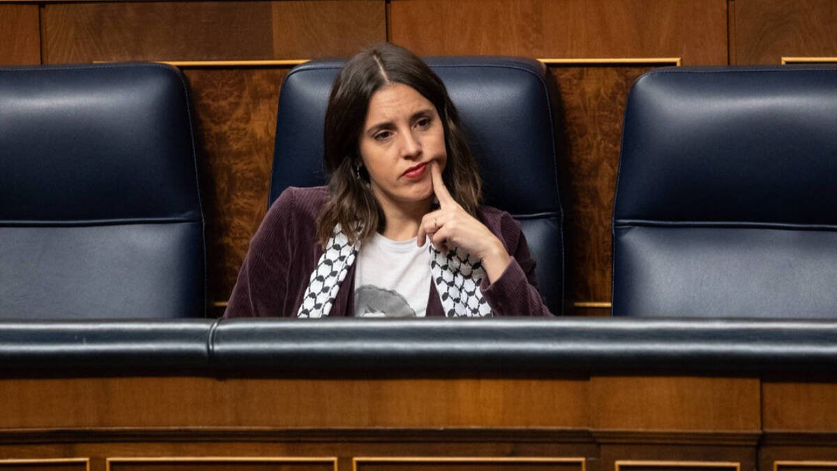 Irene Montero durante la investidura de Sánchez
