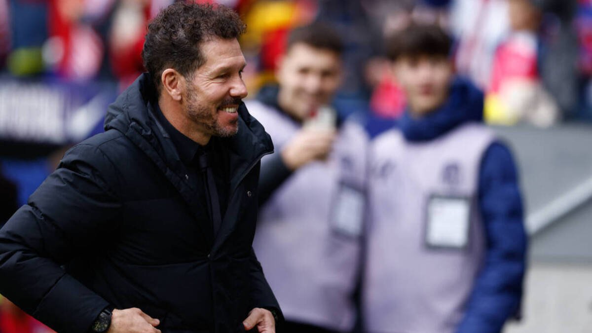 El Cholo Simeone, durante un partido del Atlético de Madrid.