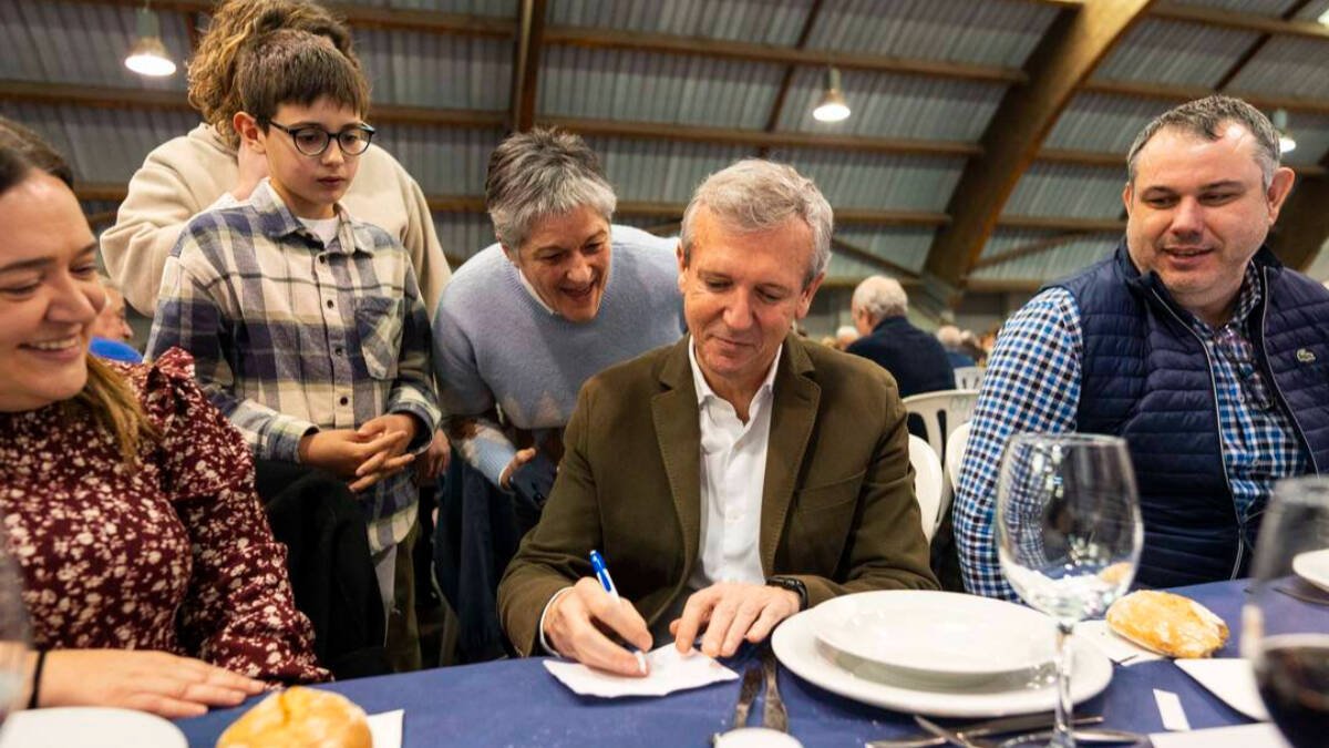 Alfonso Rueda, en el acto de hoy