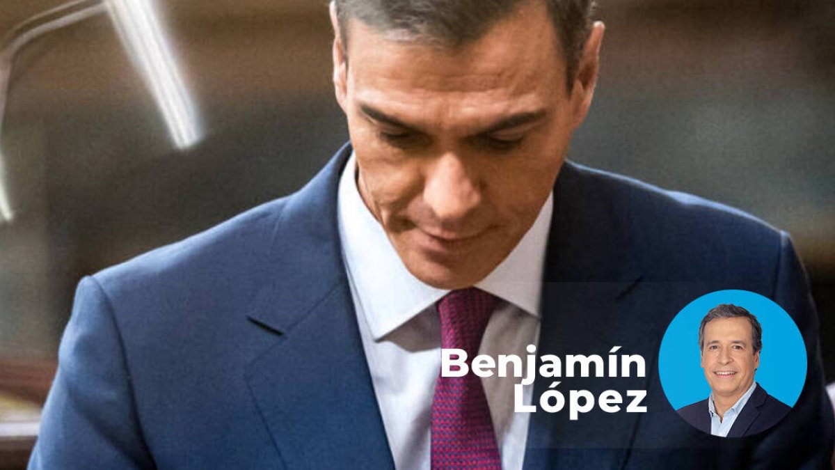 Pedro Sánchez, durante la primera sesión del debate de investidura.