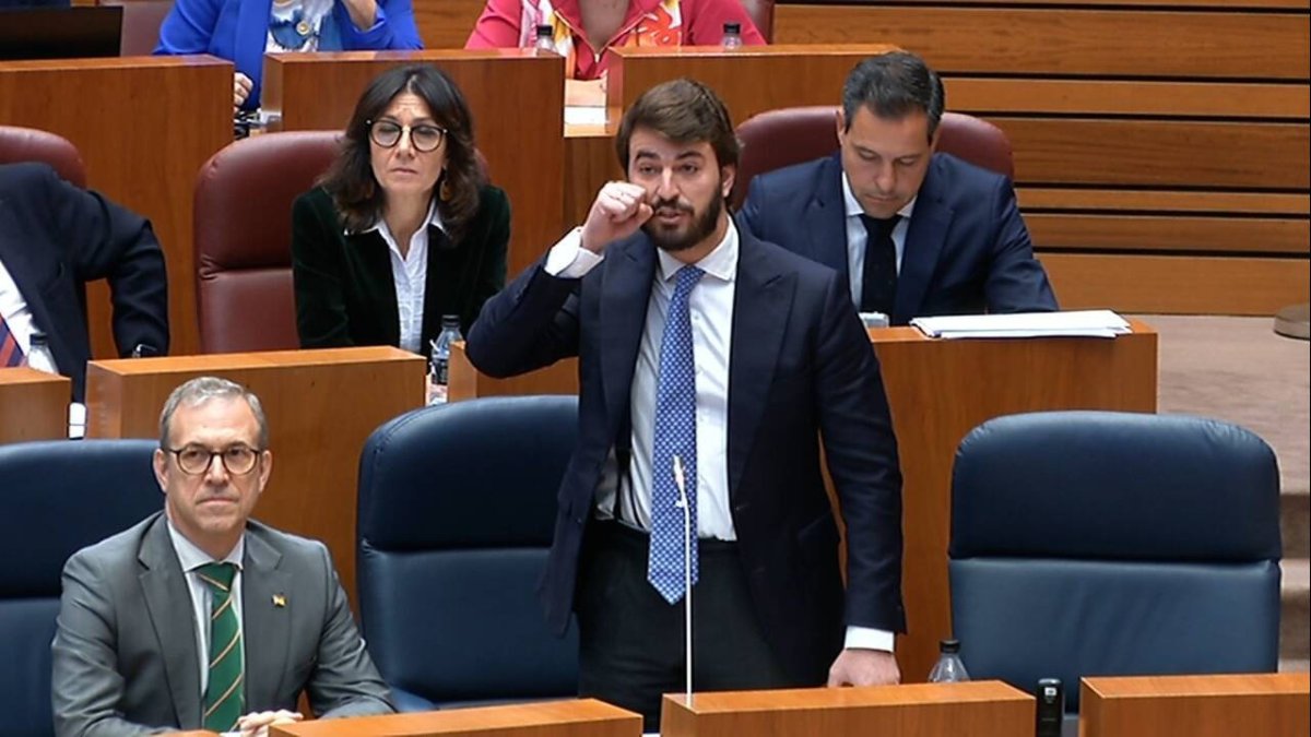 García-Gallardo, en un pleno reciente en las Cortes de Castilla y León.