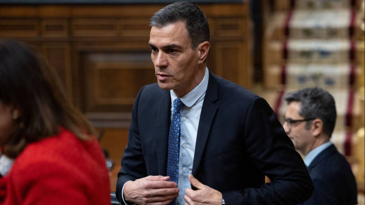Sánchez, este martes en el Congreso.