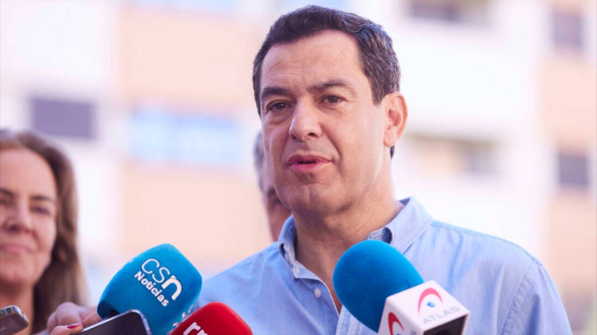 El presidente de la Junta y del PP-A, Juanma Moreno.