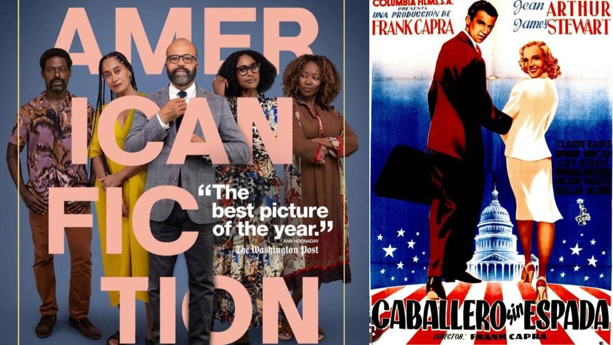 Carteles de 'American Fiction' y 'Caballero sin espada'.