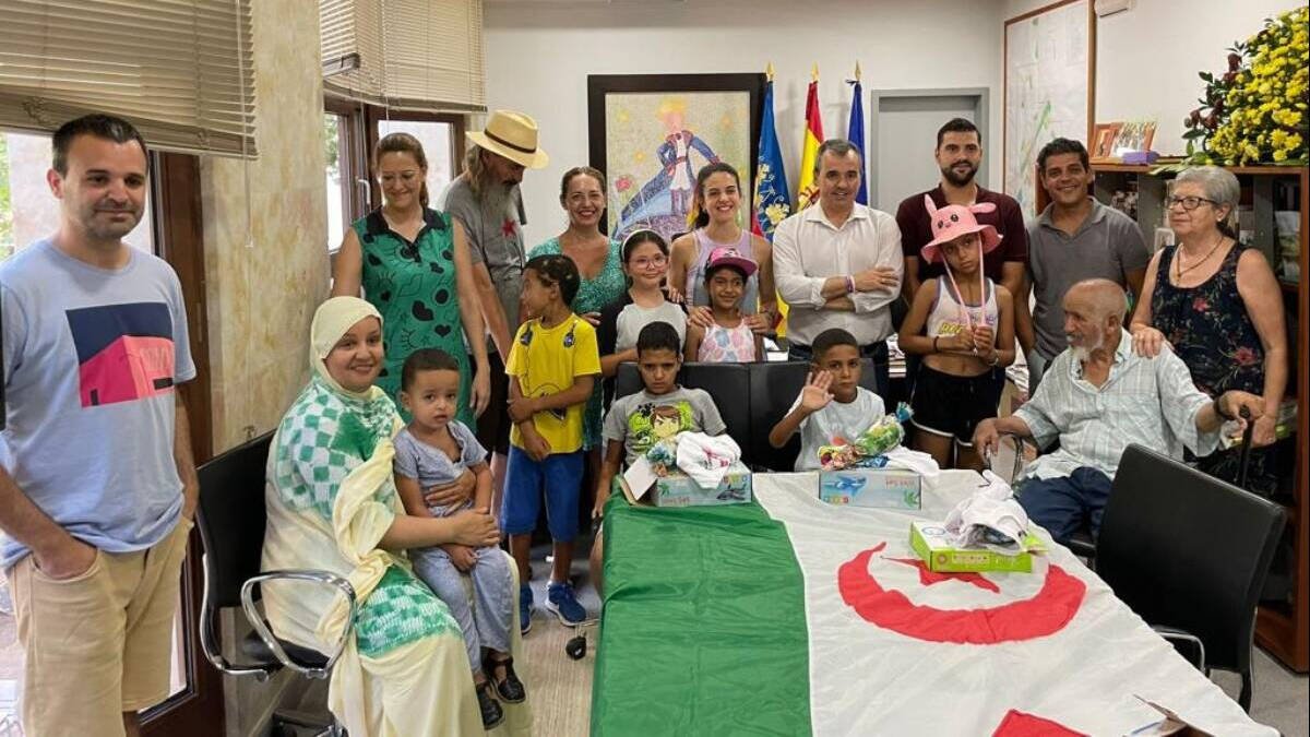 Recepción de niños y niñas saharauis