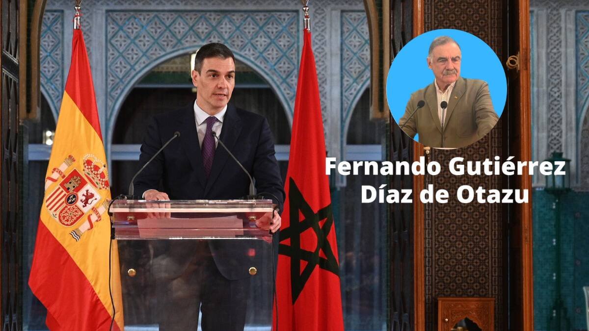 Pedro Sánchez durante su comparecencia tras su última vista a Marruecos para reunirse con el rey Mohamed VI.