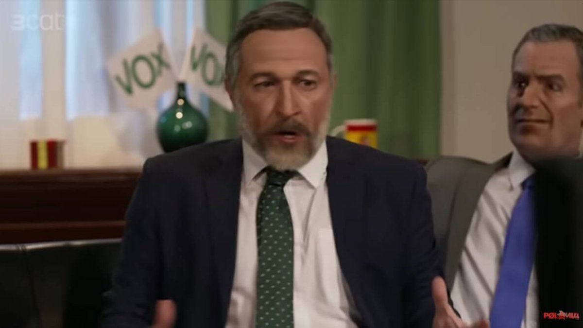 Santiago Abascal (Noé Blancafort), en el sketch de TV3.