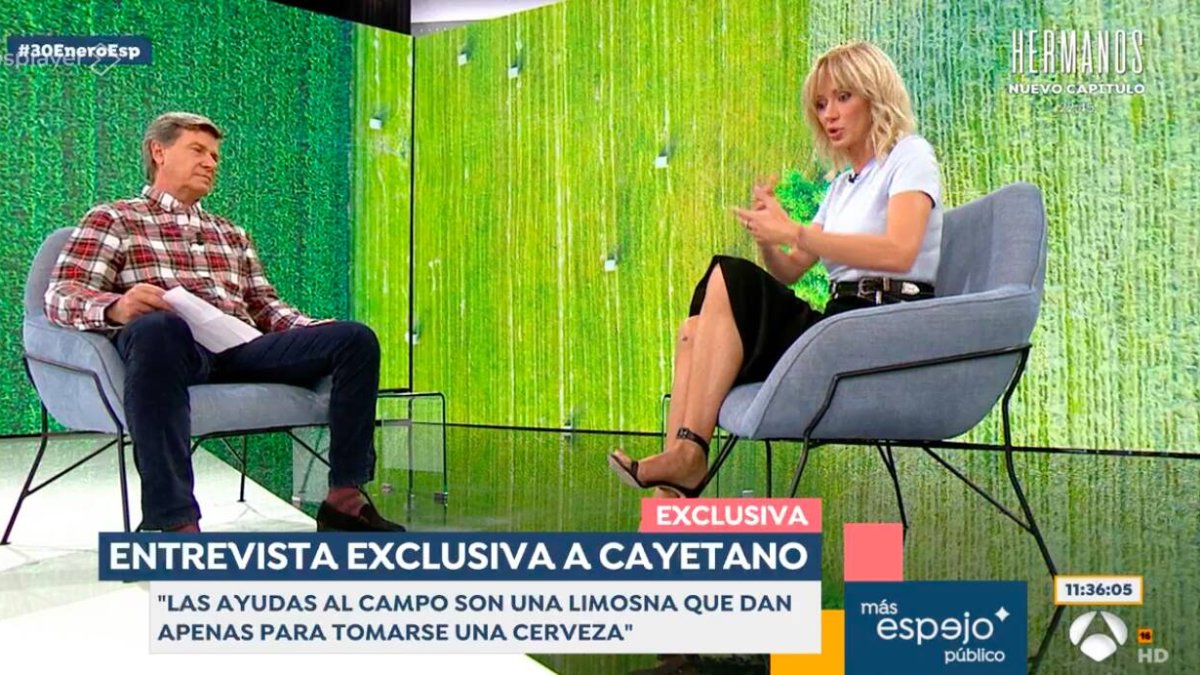 Cayetano Martinez de Irujo durante su entrevista con Susanna Griso.